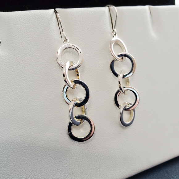 C^A Jewelry - Sterling Interlocking Circles Earrings by C^A